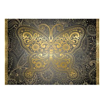 Papel Pintado 3d - Mariposa De Oro (250x175 Cm)