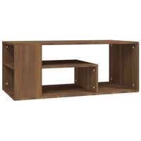 mesa de centro madera contrachapada roble marron 100x50x40 cm vidaxl
