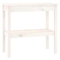 mesa consola de madera maciza de pino blanco 80x40x75 cm vidaxl