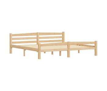 Estructura de cama de madera maciza de pino 200x200 cm