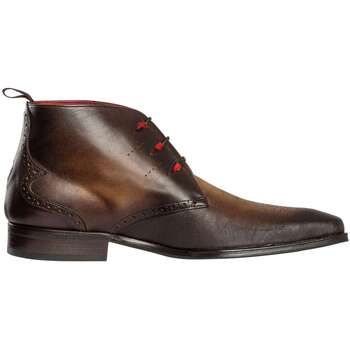 Jeffery-West Botines Botas Chukka de cuero vintage para hombre