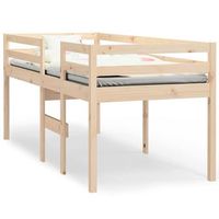 cama alta madera maciza de pino 75x190 cm vidaxl