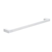 toallero de 60 cm de laton cromado blanco mate - fijacion con tornillos incluida hyacinth