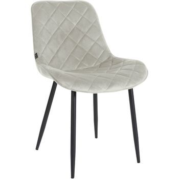 Silla De Comedor Springs En Terciopelo Crema 60x53x82 Cm Clp