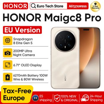 Versión EU Honor Magic 8 Pro 5G Smartphone Snapdragon 8 Elite Gen 5 200MP AIMAGE 6270mAh 100W 6.71'' OLED NFC eSIM HONOR