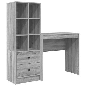 Escritorio Gris Sonoma 125,5 X 40 X 127 Cm 2 Uds. Vidaxl
