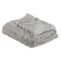 manta poliester 220x240x1 800 gsm cama gris claro