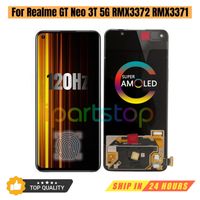 reemplazo iparts nueva pantalla para realme gt neo 3t 5g rmx3372 rmx3371 120hz pantalla tactil amoled con piezas oem de montaje de marco