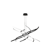 lampara de arana led moderna tornado 69 w 4450 lm 1163s80 color negro