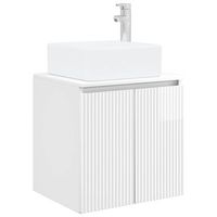 vanidad con lavabo de pared blanco brillante 53 x 35 x 63 cm vidaxl