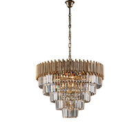 lampara de arana ravel en hierro dorado con pedreria 9 luces 107 o62 bl268-9-or
