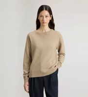 woolrich para mujer cfwwkn2025fruf5067 jersey de cuello redondo en mezcla beige m casual lana