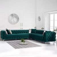 barker green velvet corner sofa