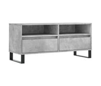 mueble de tv madera contrachapada gris hormigon 100x345x445cm