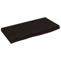 encimera de bano  mueble de bano madera tratada marron oscuro 60x30x2-4 cm
