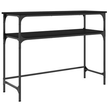 Mesa Consola Madera De Ingeniería Negra 100x35,5x75 Cm Vidaxl