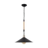 lampara de techo soga lumit 40w altura regulable negronatural o43 cm