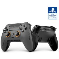 mando inalambrico scuf omega gris acero para ps5 y pc con 11 entradas programables