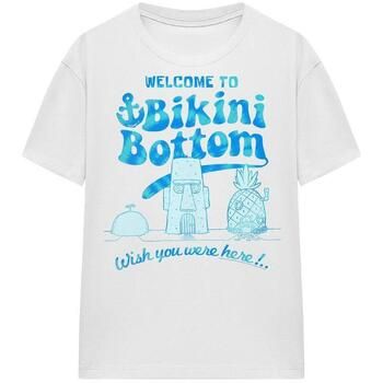 Spongebob Squarepants Tops y Camisetas Bikini Bottom Welcome para hombre