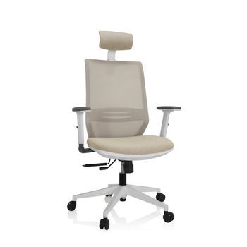 Silla De Oficina, Ergonómica Para Ordenador Profondo Pro W Tela / Tejido De Malla Beige