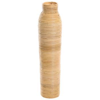 Jarrón Decorativo De Ratán Para Interior Y Exterior 55 Cm Natural Estilo Boho Premana