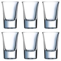 juego de 6 vasos chupito vidrio 34 cl