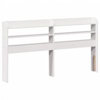 cabecero de cama con estantes madera maciza pino blanco 160 cm vidaxl
