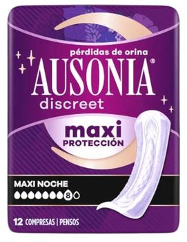 Ausonia Discreet Compresas Maxi Protección Noche 12 uds