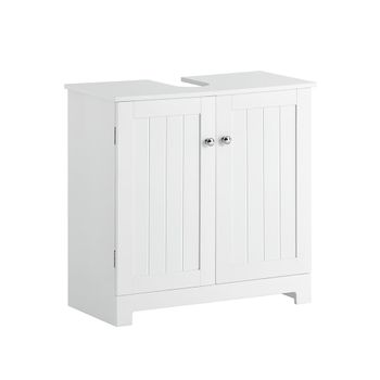 Armario para de bajo del lavabo 2 estantes mdf blanco