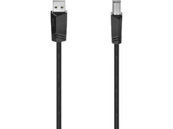 Cable USB a USB-B - Hama 00200602, 1.5 m, USB-A, USB-B, USB2.0, Color Negro