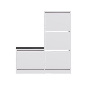 Mueble para zapatos 4 puertas l105 cm - blanco