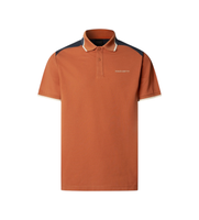 hackett london para hombre hm5600123 polo colour block naranja l casual algodon manga corta