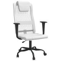 silla de masaje  silla de gaming altura ajustable tela malla y cuero pe blanco