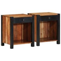 armario de noche 2 uds marron 40 x 35 x 50 cm vidaxl