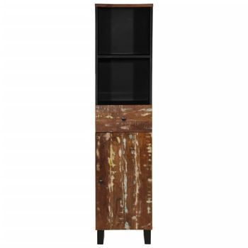 Mueble De Baño | Armario De Baño Madera Maciza Reciclada 38x33x160 Cm