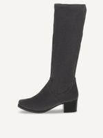caprice boots grey made of textiles with block heel size 36