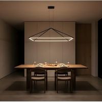 leds c4 lampara colgante tubs 1200mm led 535w blanco calido 3000k negro para interior