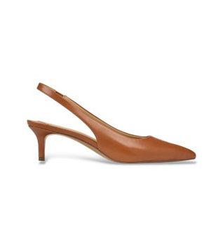 Lauren Ralph Lauren para mujer. 802P09033002 Zapato de salón Lolah II de piel marrón (37.5), 3 a 5cm, 5 a 8cm, Ninguno, Casual, Clásico