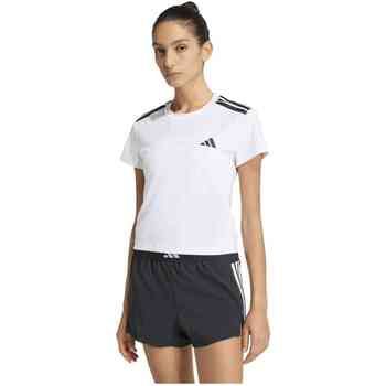 adidas Camiseta Camiseta 3 bandas Hyperglam manga corta blanco mujer para hombre