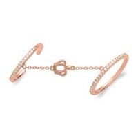 tobillera chapada en oro rosa con corona de cadena