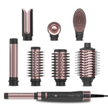 Moldeador De Pelo 8 Cabezales Ceramiccare 8in1 Airglam Gyro. 1500w, 110000rpm, Alisa, Moldea Y Riza Tu Cabello