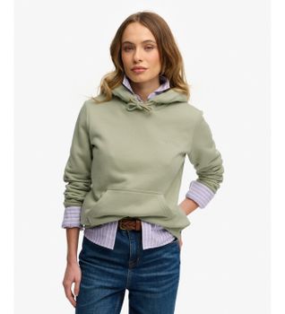 Superdry para mujer. W2012667A Sudadera Essential Logo verde (S), Casual, Algodón
