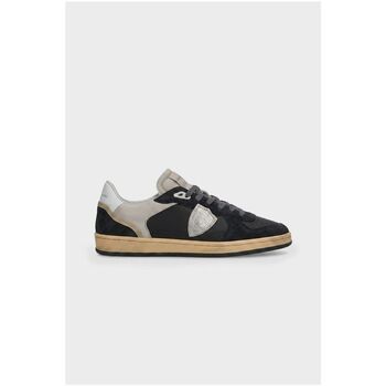 Philippe Model Deportivas Moda PGLU VD07 PGAL LOW MAN-VEAU DAIM NOIR GRIS para hombre