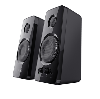 ALTAVOCES TRUST 2.0 TYTAN 18W RMS 36W MAX AUTOALIMENTADO USB CONEXION FRONTAL AURICULARES NEGRO 21560