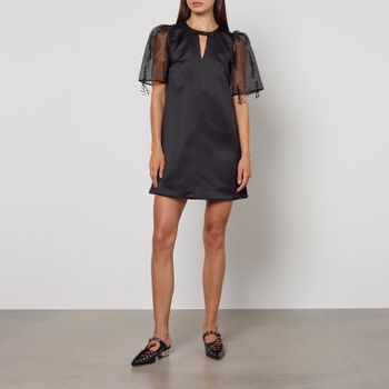 Ganni Fringed Organza Mini Dress - UK 14