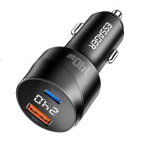 cargador de automovil usb pd de 2 puertos mensaje es-cc19 140w usb-a  type-c soporte pd31 qc30 afc fcp scp pps carga
