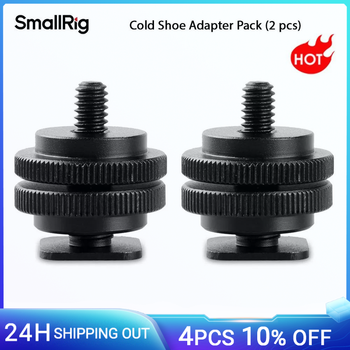 Placa de montaje de adaptador de zapata fría SmallRig Universal (2 piezas) con rosca de 3/8 