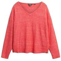 superdry jersey pull a col en v oversize para mujer
