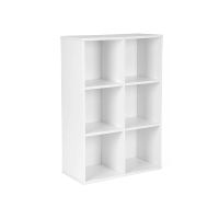 libreria estanteria biblioteca con compartimentos blanco