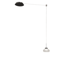 arabella - lampara colgante descentralizada blanca - fabas luce - led regulable 8w - montaje descentralizado